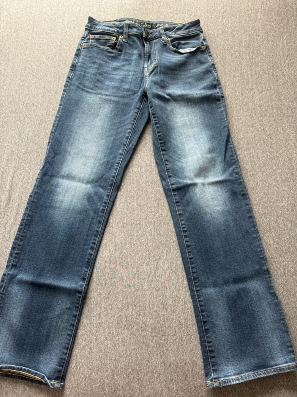 Men’s American Eagle Dark Wash Bootcut Jeans in Blue